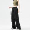 Pantalones Cargo Rectos de Pierna Ancha de Cintura Alta para Mujer Verano 2025 Nuevo Americano Retro Senderismo Pantalones Deportivos Secado Rápido con Bolsillos