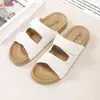 Sandálias estilo Birkenstock para mulheres, calçado de verão para uso externo, design de tira dupla com fecho de velcro, sandálias de praia estilosas e antiderrapantes, calçado feminino, adequado para e-commerce transfronteiriço