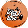 Decoración del hogar transfronteriza, Halloween, gato negro, calabaza, fantasma, serie, colgante de madera, logotipo redondo, placa de madera creativa