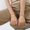Joyería E106 Colgante Japonés y Coreano ins Invierno Nuevo Ocho Estrellas para Hombre Pulsera Cuadrada de Marca Personalidad Moda Chapado Oro 18K
