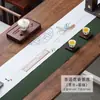 Alfombrilla para taza de té de flor de ventana estilo japonés impermeable camino de mesa Zen tela de algodón y lino estilo chino mantel para mesa de té alfombrilla para platillo de té banderín de té venta al por mayor