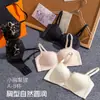 Sujetador push-up de malla de lujo ligero para mujeres con poco busto, ajustable, sin varillas, anti-caída, realzador, conjunto de sujetador sexy