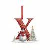 Producto Nuevo Transfronterizo 26 Letras Muñeco de Nieve Bebé Colgante de Navidad Árbol de Navidad Plano Acrílico Colgante Decoración del Hogar