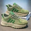 Sapatos masculinos A-Gan, sapatos casuais de corrida esportiva de sola grossa para o inverno com toque de alta qualidade, sapatos quentes de algodão com forro de pelúcia, novo modelo 2026