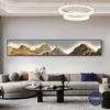 Pintura Decorativa para Sala de Estar Moderna de Lujo Ligero para Pared de Fondo de Sofá, Pintura Colgante con Mural de Pintura de Paisaje Atmosférico de Alta Gama