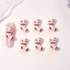 Lindos Accesorios de Arte para Uñas Estilo Japonés Dibujos Animados Resina Estéreo Gato Kt Accesorios para Uñas Portátiles Material DIY Hello Kitty