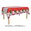 Decoración de Bandera con Temática Navideña para Fiestas, Decoración de Ambiente, Mantel Desechable Ecológico, Plato de Papel, Servilleta de Papel, Vaso de Papel