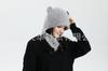 Novo Chapéu Quente de Tricô Feminino de Outono e Inverno Mostrando o Rosto Pequeno Pescoço Chapéu de Orelha Estilo Japonês Bonito Chapéu de Lã de Orelha de Urso