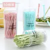 50 Peças de Louça Descartável para Casa, Garfos de Fruta, Bolos de Sobremesa, Garfos de Salada Criativos Fofos, Conjunto de Espetos para Frutas