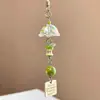 Colgante de Campanilla de Viento con Forma de Corazón de Manzana Atractivo, Colgante Lindo para Mejor Amiga, Llavero para Teléfono Móvil, Bolsa de Cámara, Colgante para Mochila