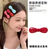 Pinza para el pelo tipo lazo estilo coreano, pasador elegante y exquisito para mujer, linda pinza de cocodrilo de lunares para flequillo lateral, accesorio para el cabello
