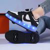 Patines Infantiles, Zapatos de Patinaje de Cuatro Ruedas para Niños y Adolescentes, Zapatos de Doble Rueda para Niñas, Zapatos para Caminar con Ruedas, Patines de Moda con Luces