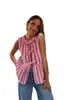 2024 Nuevo Top Cardigan Rayado de Mujer Transfronterizo Europeo y Americano Amazon Chaleco Holgado Moda Casual