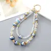 Estrellas de colores sirena colgante de teléfono móvil con cuentas cadena doble colgante de llavero accesorios colgantes para bolso