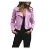 Amazon y Aliexpress de Europa y América Ropa de Mujer Otoño e Invierno Solapa Cremallera Diagonal Ajustado Corto Tops de Lana Estilo Europeo y Americano