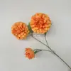 Flores Artificiales de 3 Ramas con Acabado de Lujo, Decoración de Paisaje Realista, Adornos de Flores Falsas, Flores Artificiales, Flores de Plástico