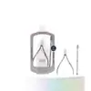 Lmltop Set de 2 Piezas para Eliminar Piel Muerta Jjf21 Empujador de Acero de Doble Cabeza y Tijeras para Piel Muerta, Herramientas Especiales para Manicura y Cuidado de Uñas