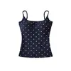 Camisole de Bolinhas Sem Costas Estilo Europeu e Americano Nova Tendência 2026 Verão Novo Top Sem Mangas Slim Fit para Mulheres