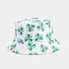 Nuevo sombrero de pescador con estampado de trébol de Amazon, para primavera y verano, para actividades al aire libre, combinable con todo, sombrero de lavabo de moda urbana.