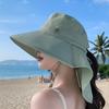 Chal de verano sombrero de pescador de ala grande sombrero para el sol protector solar protección para el cuello de una pieza transpirable 2025 nuevo sombrero para el sol mujer