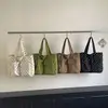 Bolsa de Tote Estilo Coreano Retro Literario de Lunares Estilo Universitario para Mujer 2026 Otoño Nueva Moda Bolso de Hombro de Gran Capacidad