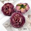 Flor de peonía para borde de horneado simulado Cabeza de flor Peonía Flor falsa Rulian pequeña retro Bolsa de materiales para tocado corona DIY Adornos pequeños para el hogar