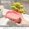 Porta jabón de cerámica de alta calidad, estante de almacenamiento para baño para jabón con aroma a pino, sin taladro, sin acumulación de agua, venta al por mayor