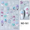 Nuevas pegatinas de uñas navideñas transfronterizas 3D copo de nieve blanco Santa Claus caricatura finas resistentes esmeriladas adhesivas pegatinas de uñas