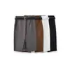8435-26 Saia de Verão com Cinto e Fenda Frontal, Saia Reta Estilo Tailleur, Saia Lápis Versátil de Cintura Alta