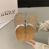 Meias Pantufas Vazadas Tecidas Populares para Mulheres, Novas Sandálias de Rede Super Quentes Verão 2026, Sandálias Respiráveis de Tela Fechadas