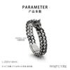 Acessórios Qixiang Animal da Moda Novos Produtos Punk Cabeça de Lobo Escura Corrente Trançada Osso de Dragão Aço Titânio Pulseira Masculina