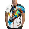 Camiseta Masculina de Manga Curta para Comércio Exterior Europeu e Americano no AliExpress Camiseta de Manga Curta com Gola Redonda e Estampa 3D Venda Direta de Fábrica no Atacado
