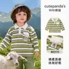 Camiseta de Manga Larga Kaka Panda para Niños Ropa de Otoño Infantil Camiseta Básica Casual para Niños Ropa Moderna de Bebé para Primavera y Otoño