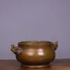 Estufa de Pie con Cabeza de Elefante de Cobre Puro Adornos Artesanales Caseros Interior Antiguo Oficina Estudio Incienso Colección Antigua Regalo