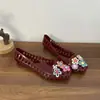 Nuevos Zapatos de Gel Estilo Coreano 2026 para Mujer, Zapatos Planos sin Cordones, Zapatos de Cristal Dopamina, Sandalias Planas de Punta Cuadrada