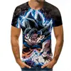 Primavera y Verano 2024 Comercio Exterior Amazon Anime Dragon Ball Son Goku Saiyajin 3D Impresión Digital Estudiante Hombre