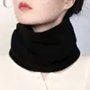 Bufanda Cálida de Color Sólido Simple para Otoño e Invierno, Protector de Cuello Cómodo de Forro Polar Agradable a la Piel, Bufanda de Poner, Calentador de Cuello para Chaqueta de Plumas