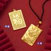 Colgante con forma de dragón de oro y arena de Vietnam para hombre, de latón chapado en oro, marca Xiangyun Dragon, collar vintage, joyería al por mayor