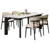 Mesa de comedor de pizarra, juego de mesa y sillas de comedor para el hogar, estilo elefante, apartamento pequeño, rectangular retro, mesa de comedor moderna minimalista