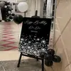 Banquete de bebé cumpleaños compromiso letrero de bienvenida letrero de bienvenida para abrir la puerta celebración de boda diseño fondo tablero de KT
