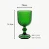 Copa de Vino de Vidrio de Color en Relieve, Vaso para Jugos, Copa de Vino, Copa de Cáliz, Copa de Vino Engrosada, Copa de Champaña, Lujo Ligero Retro