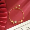 Nuevo Pulsera de Oro de Arena Estilo Chino Vietnamita con Color Esmaltado, Diseño Floral Estilo Dunhuang, Elegante Joyería Chapada en Oro Cobre Que No Se Desvanecerá Fácilmente