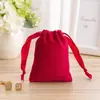 Bolsas de terciopelo con cordón para joyería al por mayor del fabricante, bolsas de almacenamiento de terciopelo suaves y cómodas, bolsas de franela con cordón