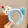 Diadema de Cara de Conejo de Dibujos Animados Peluda para Lavado Facial Accesorios para el Cabello de Otoño e Invierno Versátil Antideslizante Súper Linda Nueva Diadema con Lazo