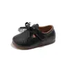 Otoño 2026 Nuevos Zapatos de Princesa para Niños Zapatos Individuales Suaves para Niños Pequeños con Cordones a la Moda y Lazo Zapatos de Piel