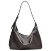 Nuevo Modelo Otoño 2026 Bolso Hobo Clásico de Piel de Vaca Curtida al Vegetal, Gran Capacidad, Bandolera Cruzada, Debajo del Brazo, Forma de Empanada, Bolso de Piel Genuina para Mujer