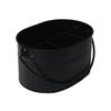 Cesta de hierro para guardar vajilla de cocina de 4 compartimentos estilo americano con asa Cesta ovalada de hierro galvanizado para cuchillos y tenedores