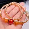 Novo Pulseira de Cristal Imitação Cristal Natural Citrino da Sorte para Mulheres Fio de Mão Presente Enfeites de Contas que Mudam a Sorte Atacado