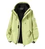 Chaqueta con capucha tres en uno de forro compuesto de grafeno de doble capa, abrigo deportivo unisex con logo impreso