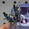 Hebilla de Orejera con Lazo de Diamantes Completos, Oso Lindo, Copo de Nieve, Mariposa con Borla, Clips Hebilla Accesorios, Hebilla de Orejera Única de Nicho
